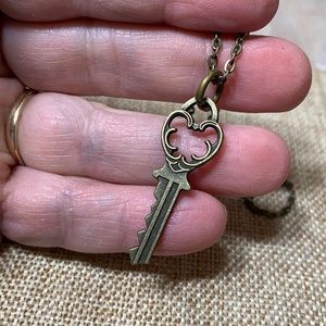Key Handmade Necklace 18” chain NWOT New
